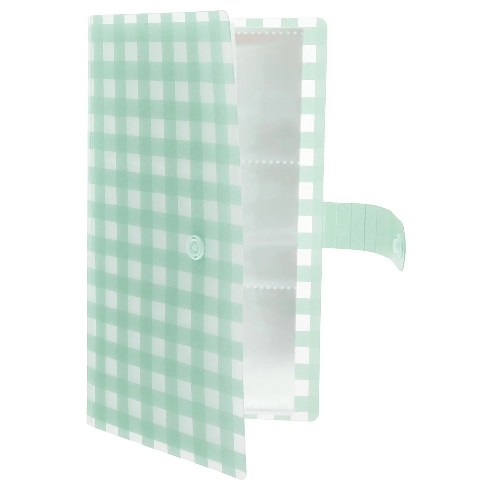 

240 Slot Compact Card Holder Frosted Material Cartoon Grid Pattern Photo Album Business Card Organizer Portable Mini Folder