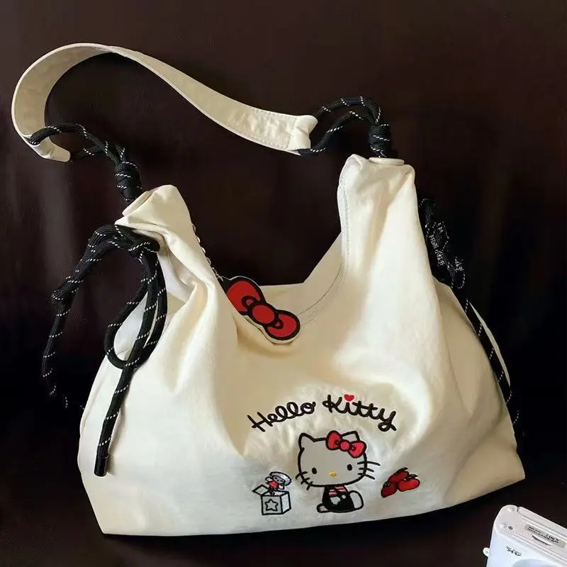 

Hello Kitty Storage Bag Cute Anime Fashion Versatile Sweet Girl Decoration Large Capacity Desktop Ornament Kawaii Gift Wholesale