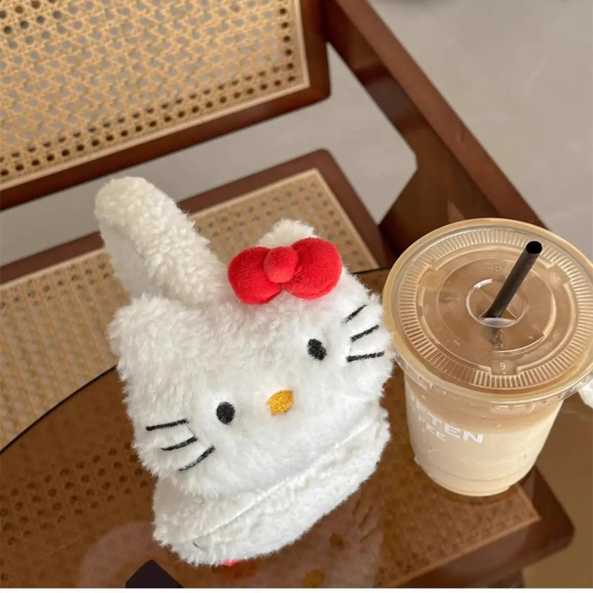 

Hello Kitty Cartoon Earmuffs Sanrio Anime Winter Warm Ear Protectors Outdoor Antifreeze Plush Earmuffs for Women Gifts