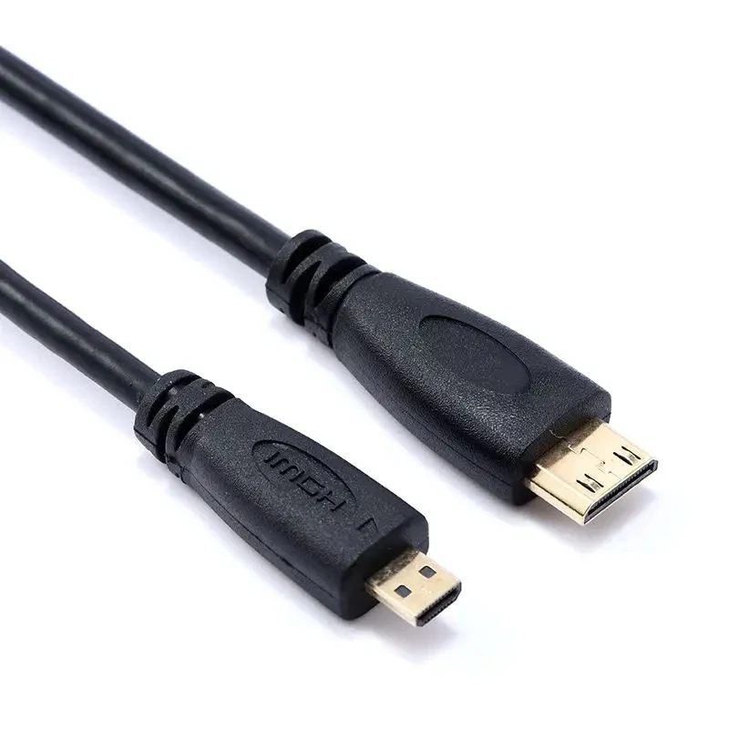 Mini HDMI Compatible To Micro HDMI Compatible Connection Cable, Mobile Computer Connection Cable, Mini Mike HDMI Compatible