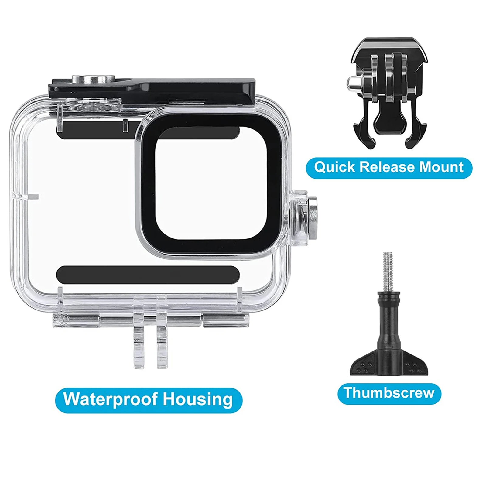 Cubierta protectora subacuática impermeable de 60M para GoPro Hero 8