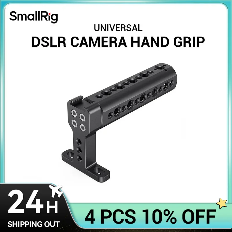 Mango Superior de Cámara SmallRig con zapata fría, plataforma de cámara DSLR para A6500, A73, A7III, Z6, jaula de cámara Functional Cheese Hand Grip