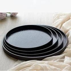 Round Solid Wooden Tea Table Tray Coffee Snack Food Meals Chinese Tea Serving Tray Rectangular Traditional Bamboo Kung Fu Tray