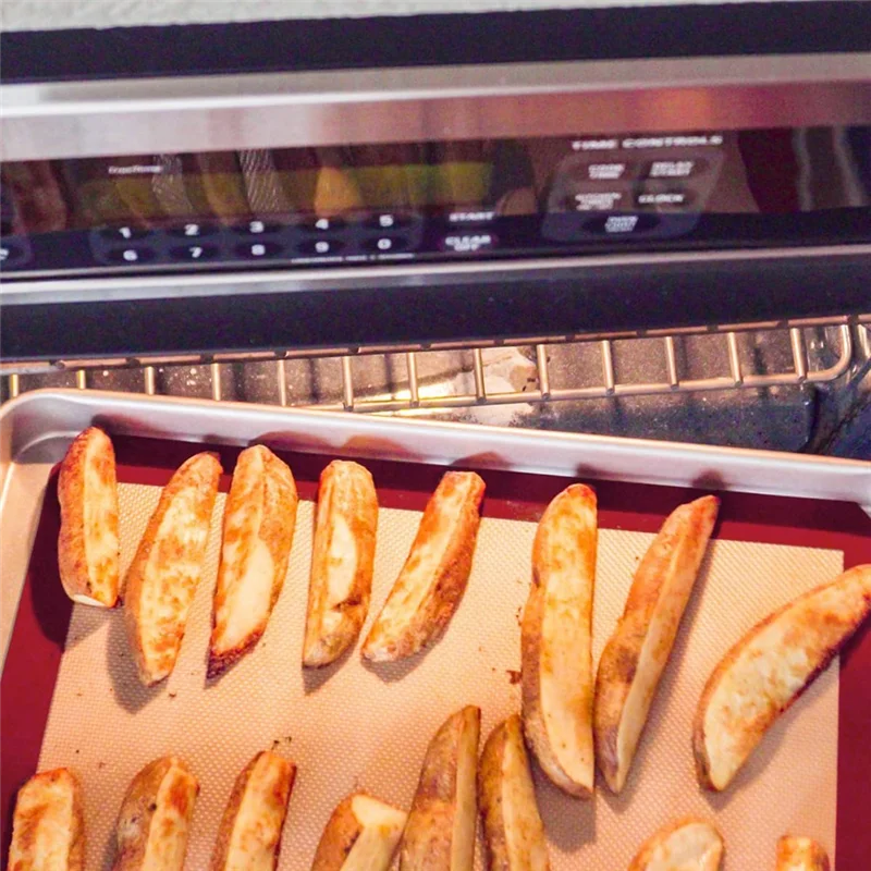 

AFOURT-3 шт. силиконовый коврик для выпечки, многоразовый коврик для выпечки с антипригарным покрытием для выпечки, противень для выпечки печенья, макаронов B