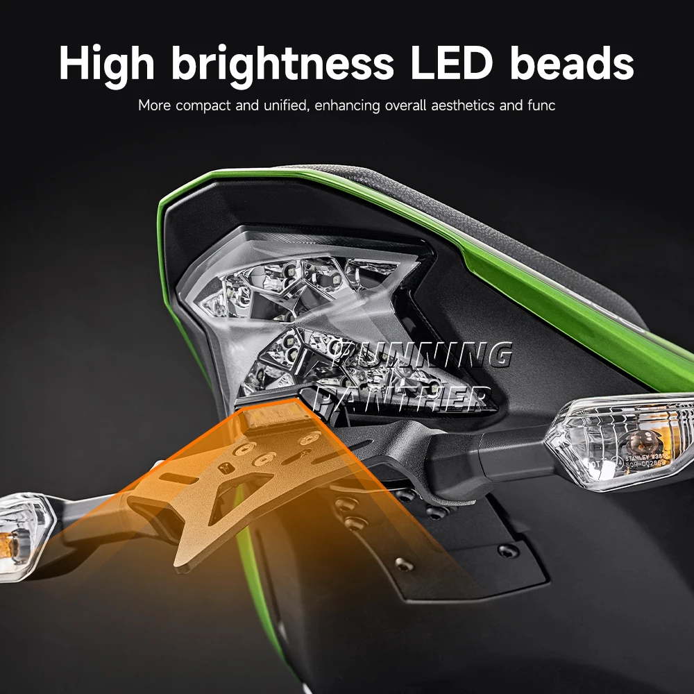 دراجة نارية لوحة ترخيص قوس لكاواساكي Z900 Z 900 z900 2018-2024 اكسسوارات الضوء الخلفي جبل رقم لوحة عدة