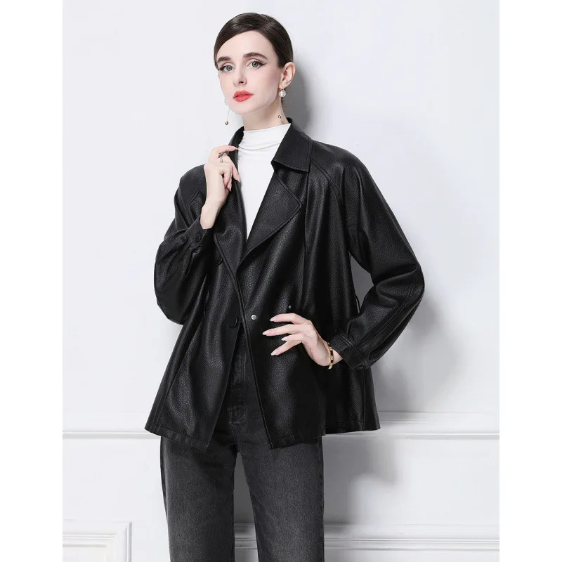 

Матовая искусственная кожа Punk Sle Jaet Street Faion Slim Fit Long Sve нейтральная верхняя одежда для мужчин и женщин