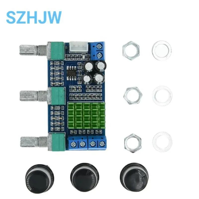 DC 12V 24V 80W x 2 Dual Channel Digital Audio TPA3116D2 Treble Bass Regulating Preset Pre Amplifier Board Module XH-M567