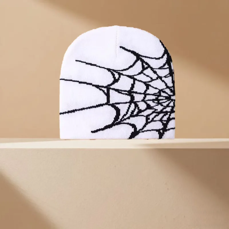 New Spider Web Jacquard Hat, Autumn and Winter Cold-Proof Warm Woolen Hat, Popular in Europe and America for Both Men and Women