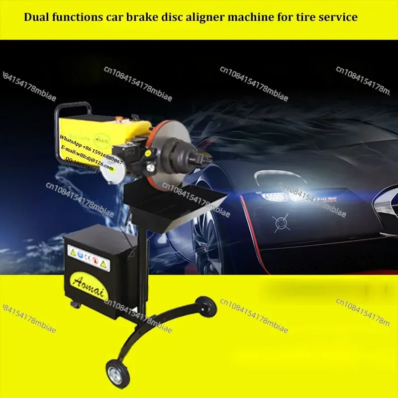 Am-983 Brake Disc Lathe 750W on Car and Off-Car Drive Speed150rpm Brake Disc Aligner Machine and Accessories