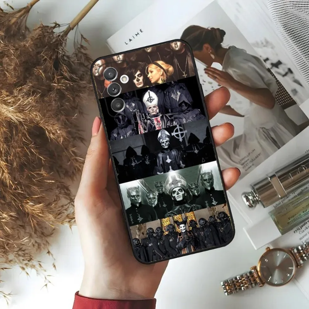 G-Ghost Heavy Metal Band Phone Case For Samsung S24,23,22,30,21,10,9,Ultra,Plus,Lite,FE,5G Black Soft Case