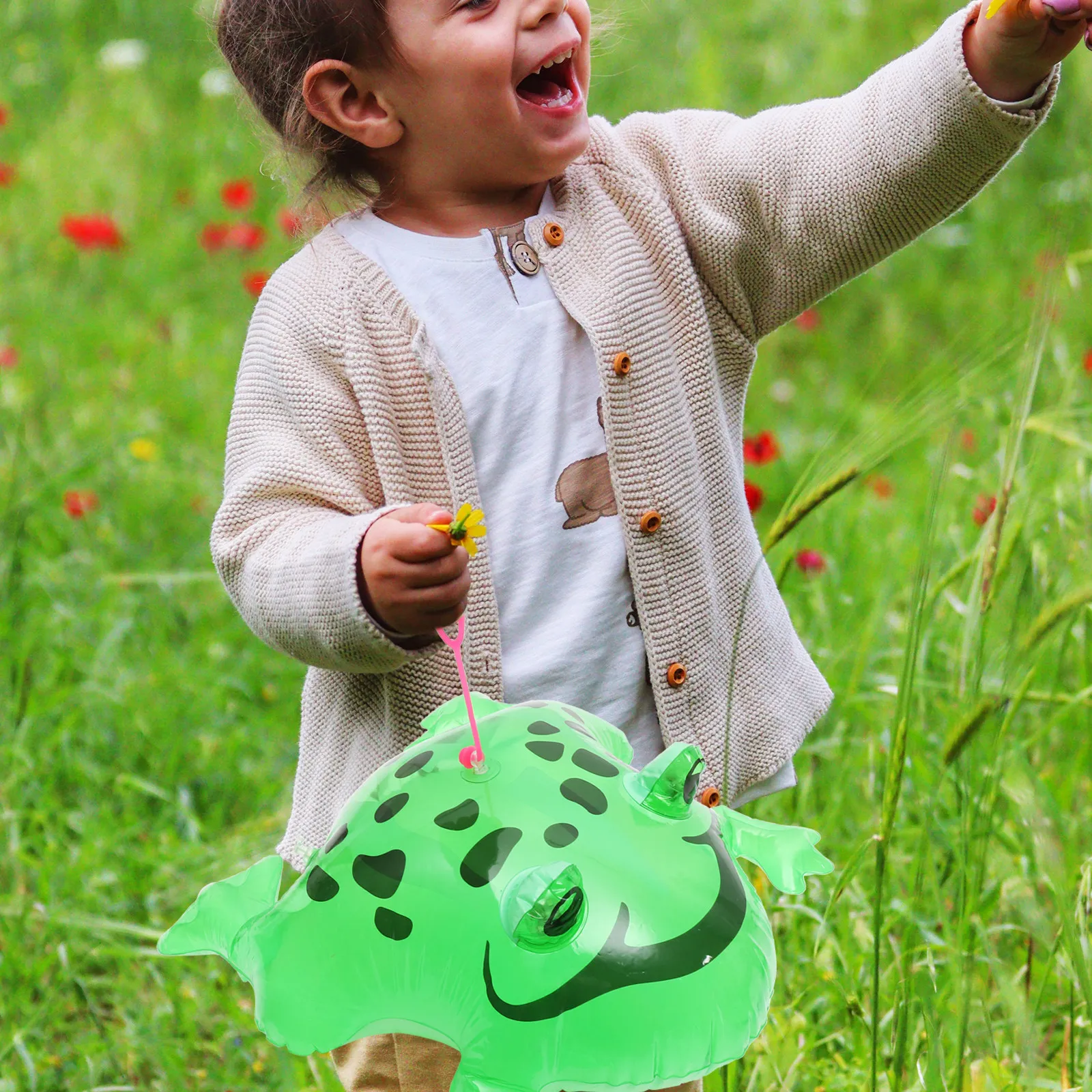 

2Pcs Glowing Frog Inflatable Balloon Beat Activated Lights Cute Animal Plaything Party Bag Filler Festival Decorative Item