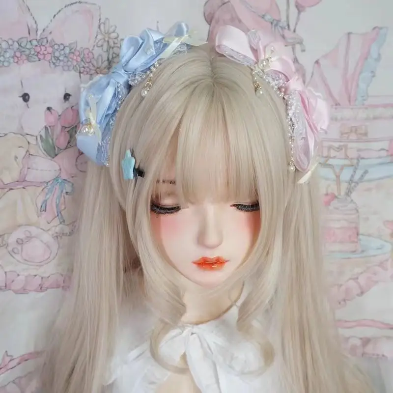 Lolita Headpiece Big Strik Punk Haarspeld Donker Lief Cool Meisje Jk Fashion Hair Ornament Anime Hoofddeksels Cosplay Schattige Roze Haarstrikken