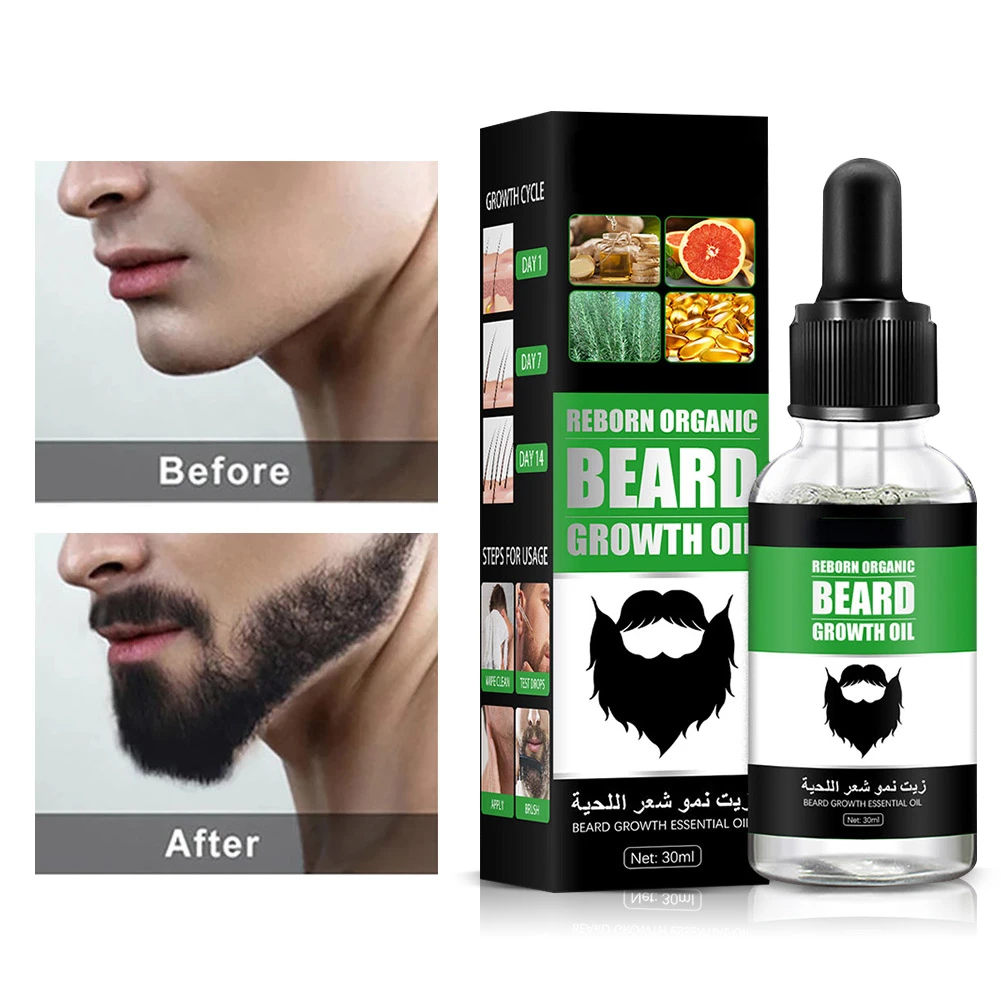 Beard Growth Natural Oil Beard Care Essence for Thicker and Longer  Growth Promoter To Moisturize Beard Mustache Care 30ml