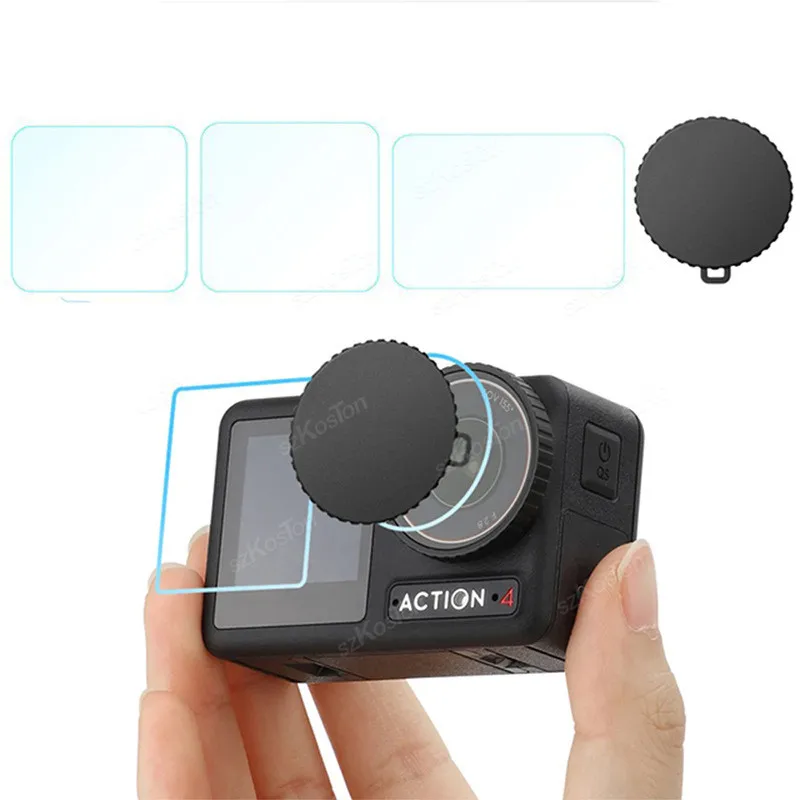 Camera Lens Dust Cover For Action 5 Pro Non Slip Silicone Lens Protection For DJI Osmo Action 5 Camera Tempered Film Accessories