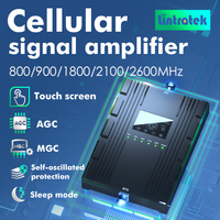 Lintratek 5 Band Cellular Amplifier B20 800 900 1800 2100 2600 MHz GSM 2G 3G 4G Signal Booster Touch Screen Repeater for Europe