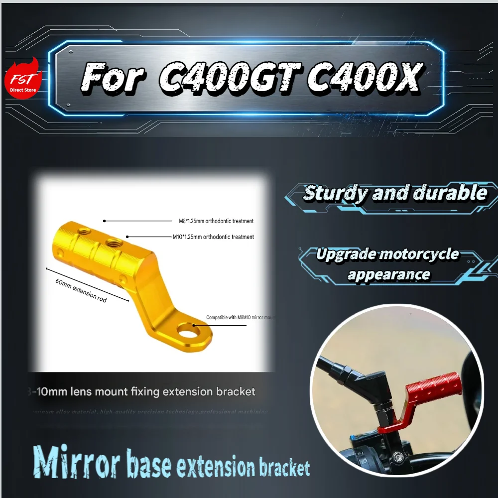 For  C400 GT C400X Mirror Mount Extension Bracket, Multifunctional Navigation Phone Holder Crossbar