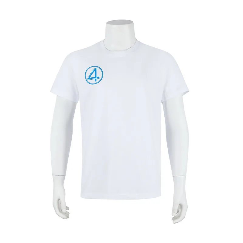 الشعلة تأثيري زي غير مرئي للرجال فانتازيا تي شيرت أبيض الصيف ملابس يومية غير رسمية حفلة الهالوين خارقة