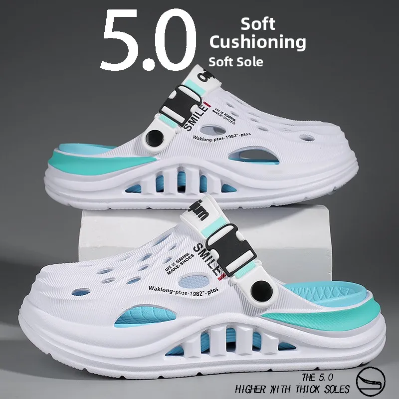 

Men's Summer 2026 New Anti-slip Wear-resistant Two-wear Clog Shoes Thick Bottom Casual Sports Driving Beach Sandals