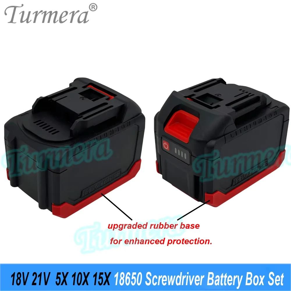 5X 10X 15X 18650 Holder 5S 50A Max.100A BMS Welding Nickel for Diy Electric Drill Use18V 21V Screwdriver Battery Case