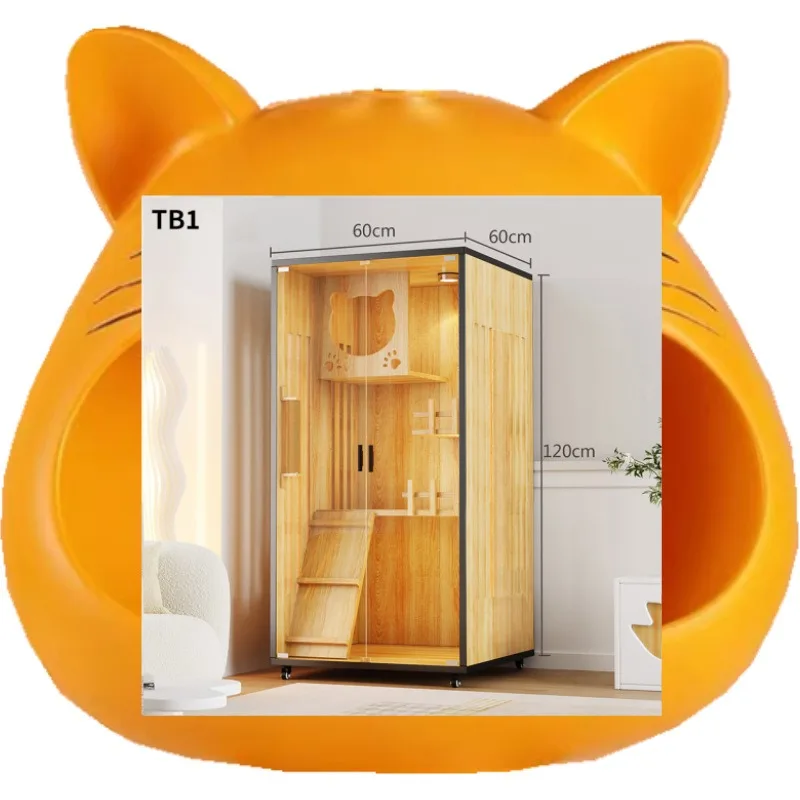 Luxury Wooden Cat Villa 5