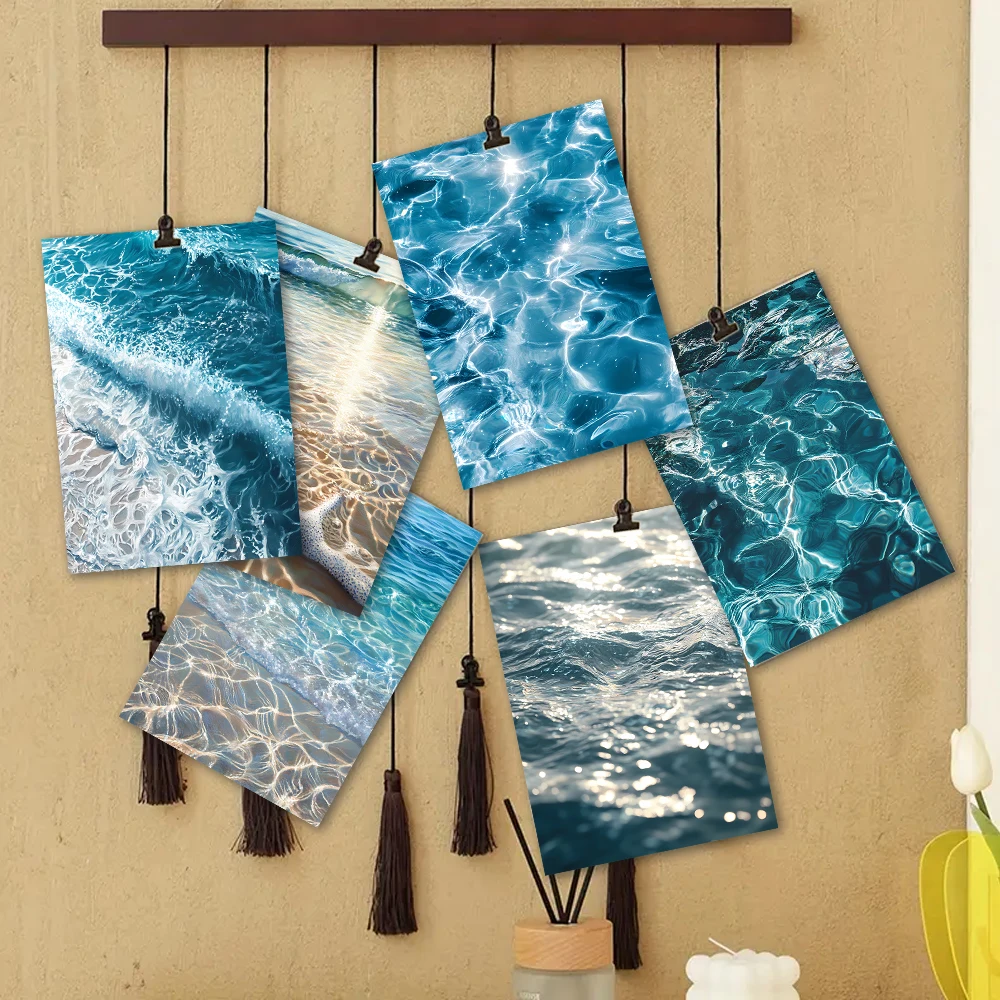 32pcs, Sea Scenery Postcards, Wall Stickers, Mailing Cards, Greeting Cards, DIY Postcards, Souvenir Postcards, Decoration Produc image 6