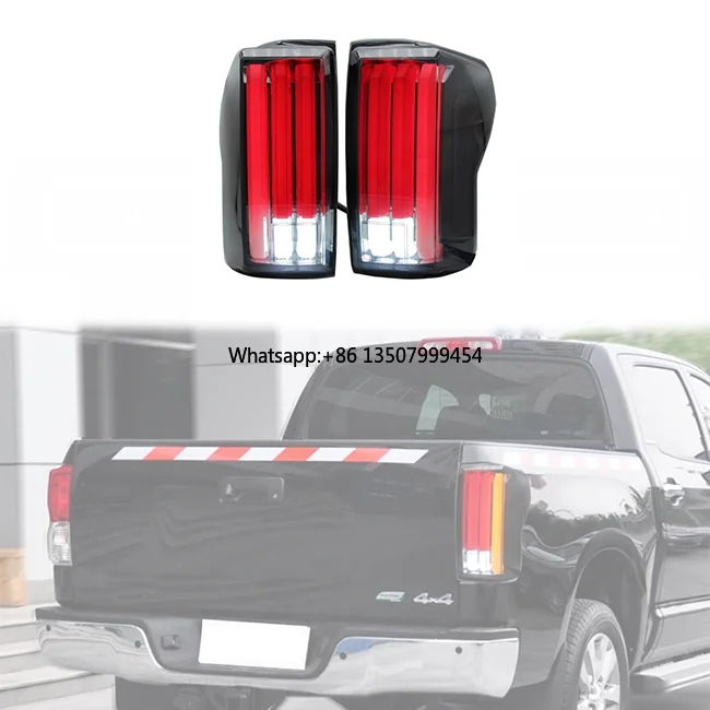 

LUMA New High Quality Black Smoked Full LED Tube Tail Lights PAIR with Easy Installation for 2007-2013 for for Replacement