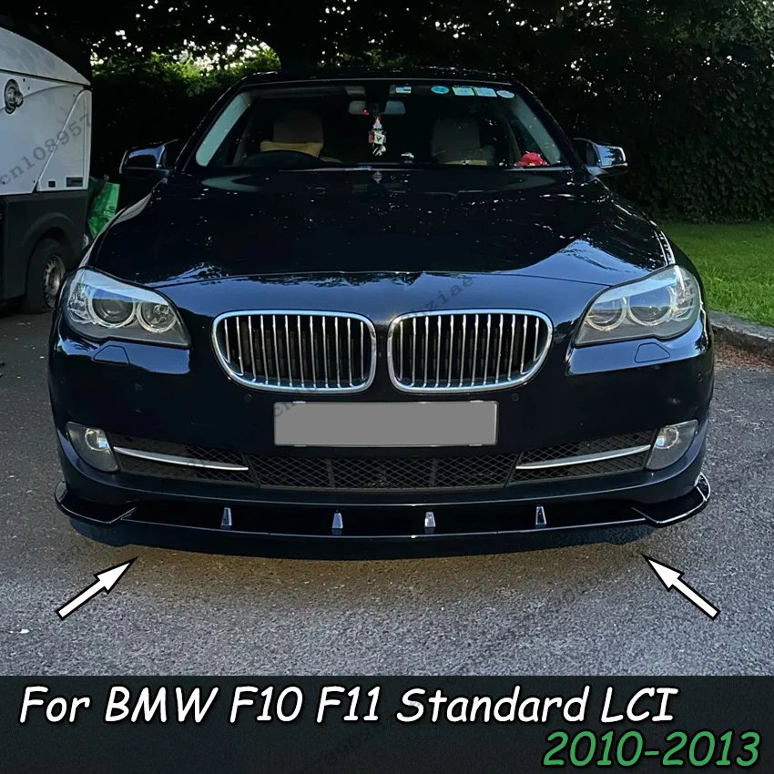 

Глянцевый черный спойлер на передний бампер из АБС-пластика для BMW F10 F11 Non M-Sport 2010-2013 Pre-Lci Splitter, диффузор, комплекты кузова, тюнинг