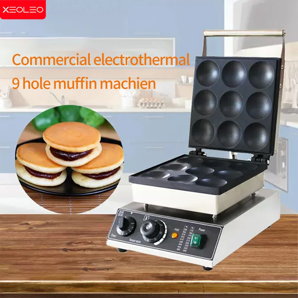 XEOLEO Electric 9 sztuk Mini holenderski naleśnikarka 950W Poffertjes naleśnikarka Dorayaki Mini maszyna do naleśników