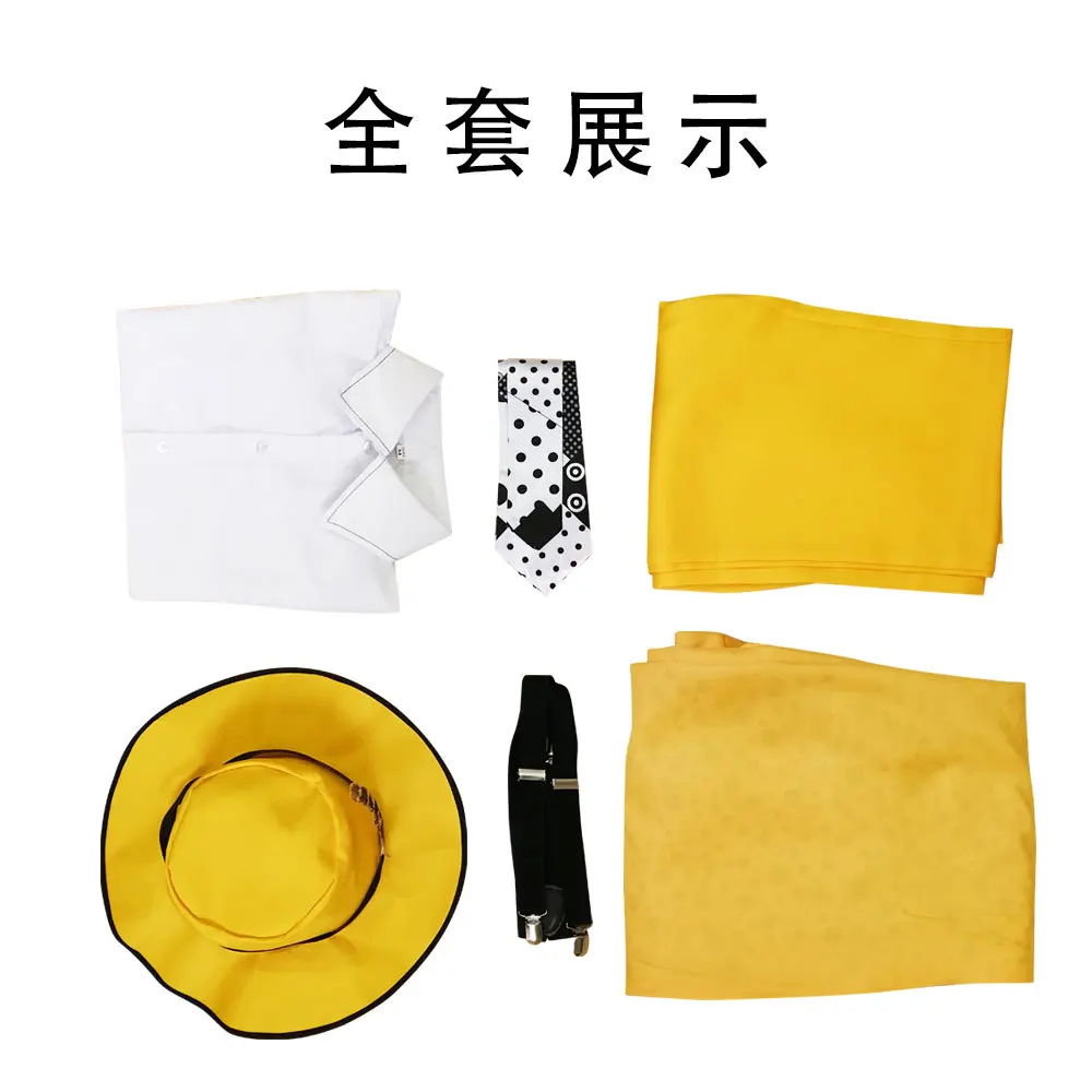The Mask Cosplay Costume The Mask Jim Carrey Yellow Suit Halloween Costume