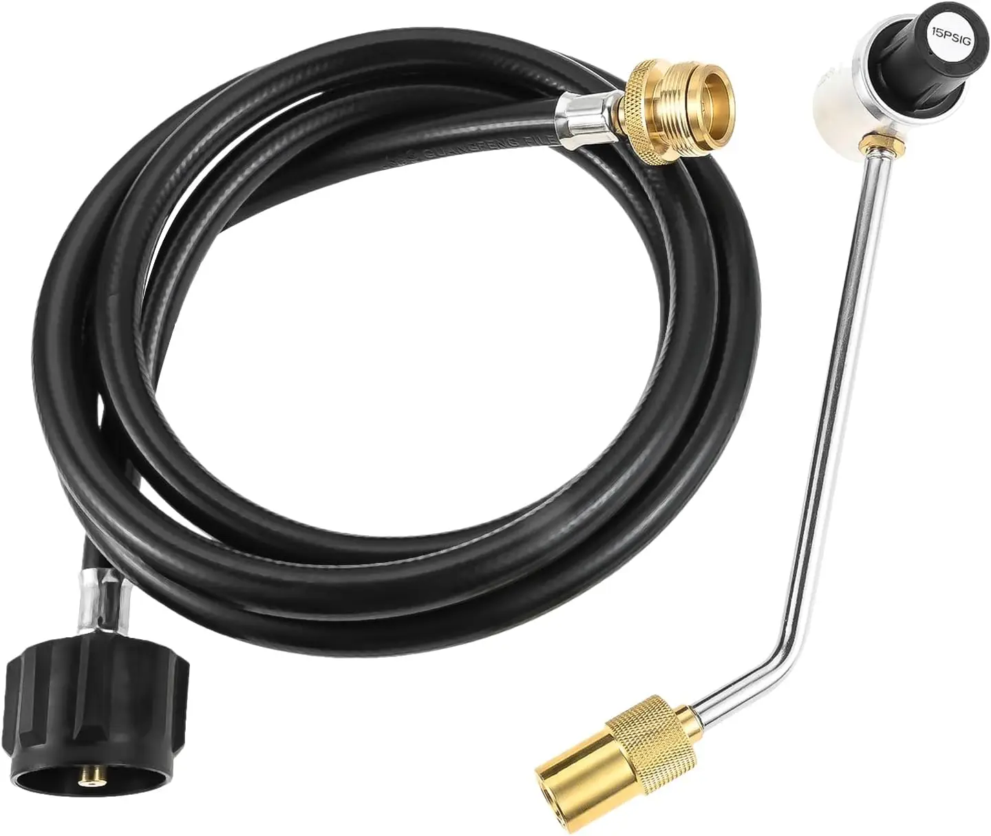 1pc 6FT Propane Adapter Hose with Stove Pressure Regulator 1lb To 20lb Converter Hose for Propane Tank Connection