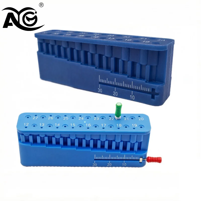 AG 1pcs Dental Endo Files Measuring Block with Ruler Endodontic Instrument Block Dentist Instrument Holder Dental Tools