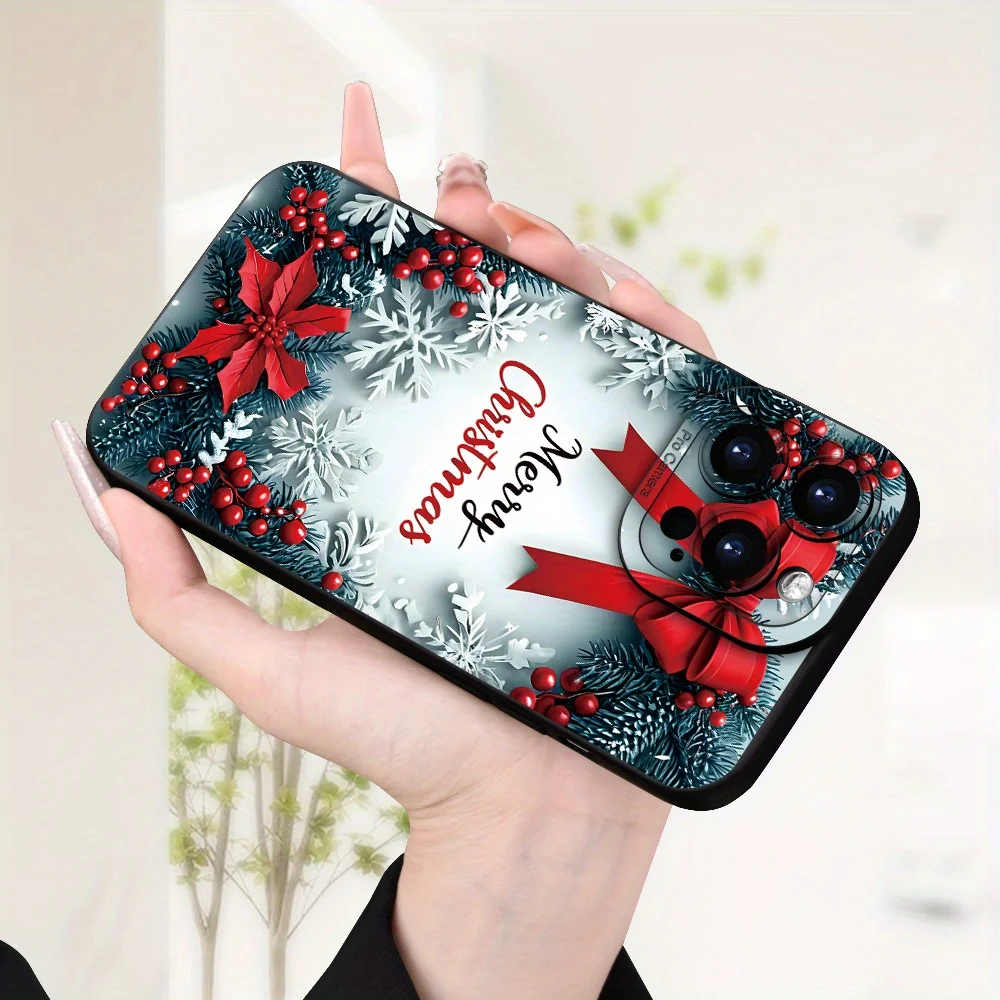 Kreative Weihnachtsmann-Handyhülle für iPhone 16 15 14 13 12 11 Pro Max X XS XR 7 8 Plus 13 15 16Pro 16E SE TPU Weiche Silikonhülle – Detail 6