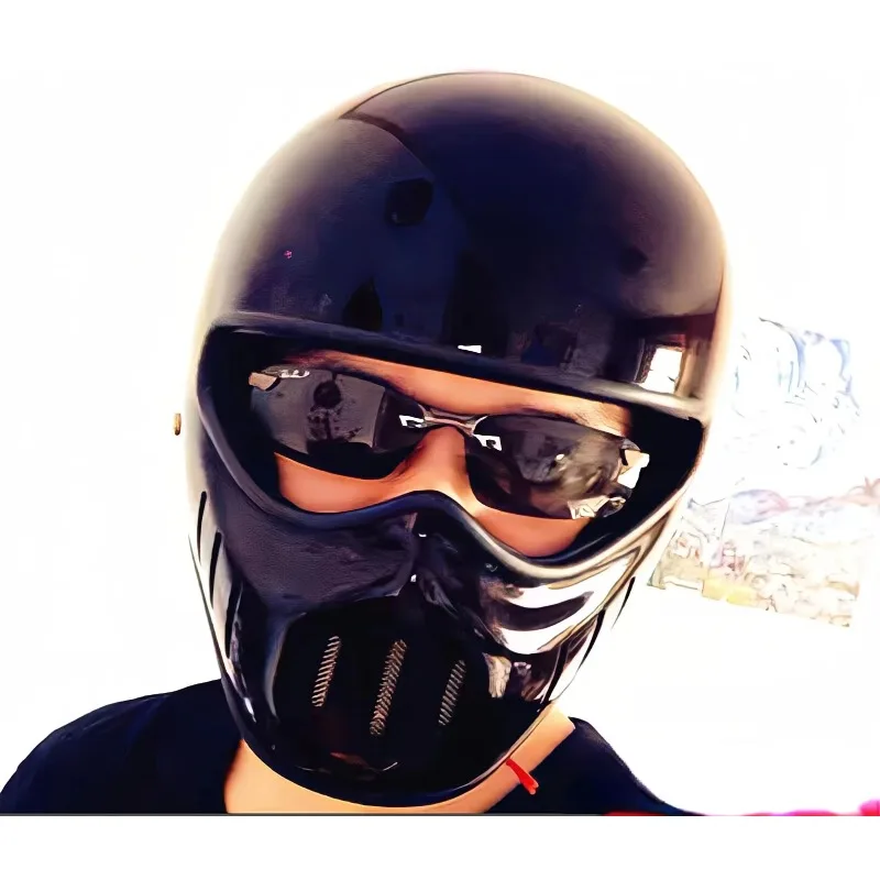 McKenstein Retro Motorcycle Cruising Full Helmet Small Helmets Body Soldier Electric Vehicle Full Cover All Season helmet image 5