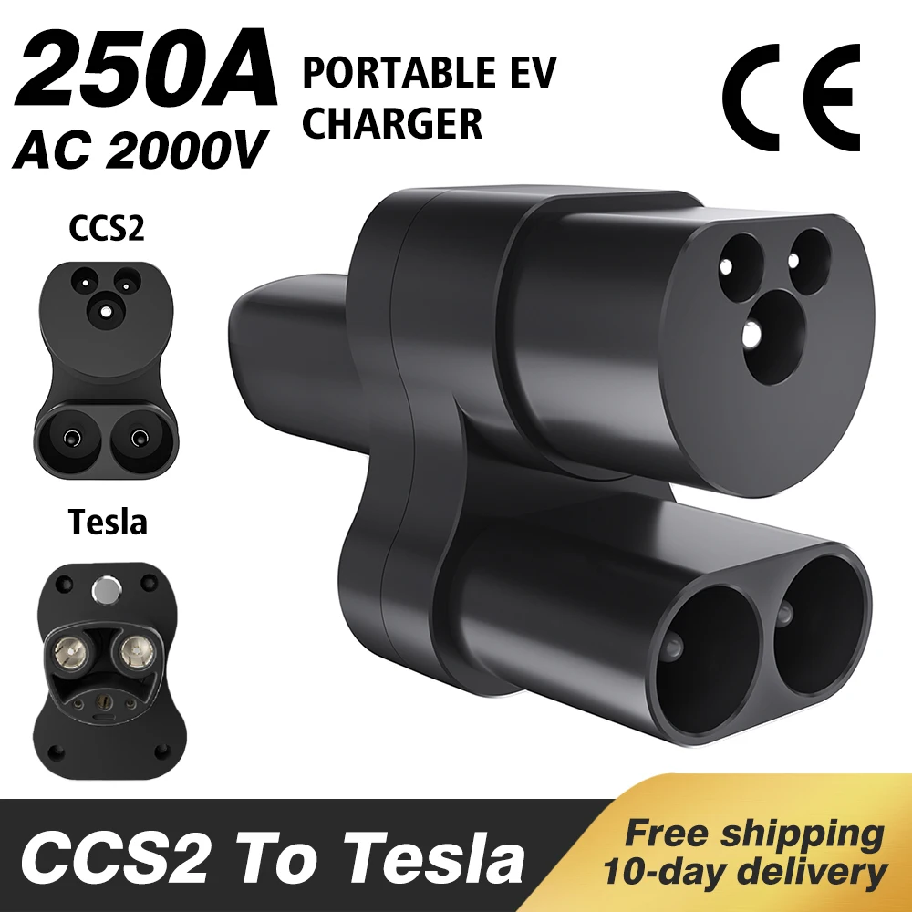 

CCS2 To Tesla EV Charger Adapter 400A 1000V Electric Vehicle DC Charging Station CCS2 To TPC Convertor dc combo