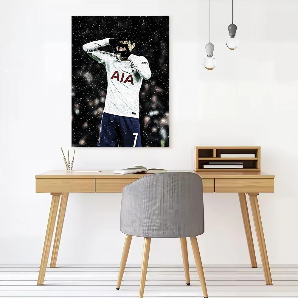 Son Heung Min Celebration Poster Customizable Printed Canvas Painting for Pictures Wall Art Aesthetic Decoration Living Room