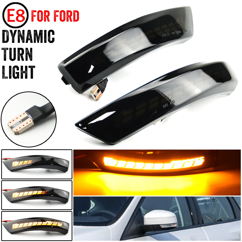 

Dynamic Blinker For Ford Focus Mk4 Ab Bj 2019 -2020 Flowing LED Turn Signal Light Side Lamp 1 Pair