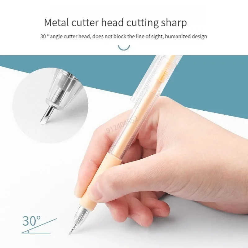 Kawaii الفن سكّين متعدّد الاستخدامات القلم عبوة مجموعة اكسبرس صندوق سكين ورقة الدقة ملصق اشي الشريط القاطع قطع لوازم الحرفية #4