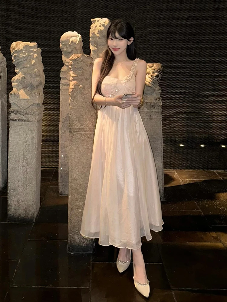 Ele Diamond Embellied Off-oulder Verjaardag Dr Dames Svel-jurk met hoge taille en A-lijn rok