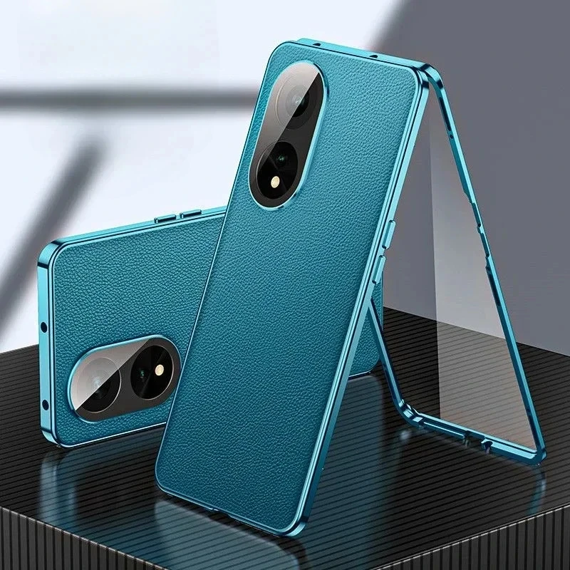 

Роскошные кожаные чехлы из закаленного стекла для OPPO Find X8 Pro Reno 14 13 Pro 5G, защитный противоударный чехол-бампер для телефона