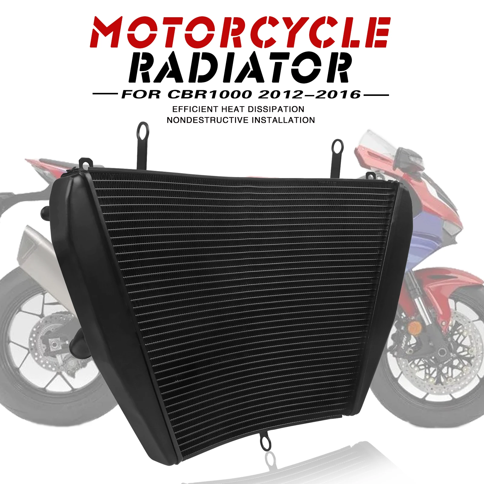 CBR1000RR Motorcycle Aluminum Engine Radiator Cooler Cooling Water Tank For Honda CBR1000 RR CBR 1000 RR 2012-2016 2015 2014