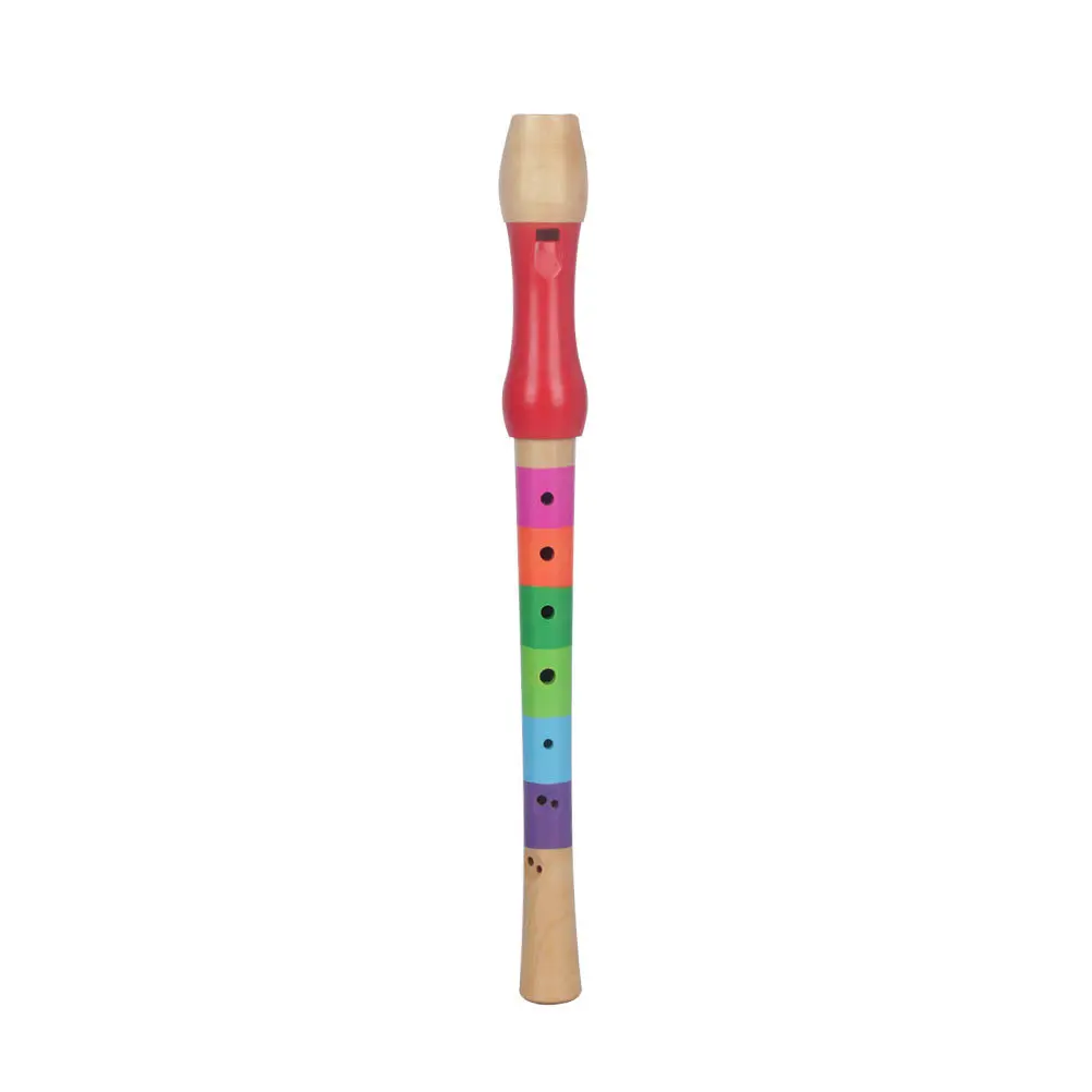 1 Buah Klarinet Kayu Warna-warni Soprano Recorder 8 Lubang Seruling Musik Instrumen Praktis untuk Anak-anak Klarinet Kayu