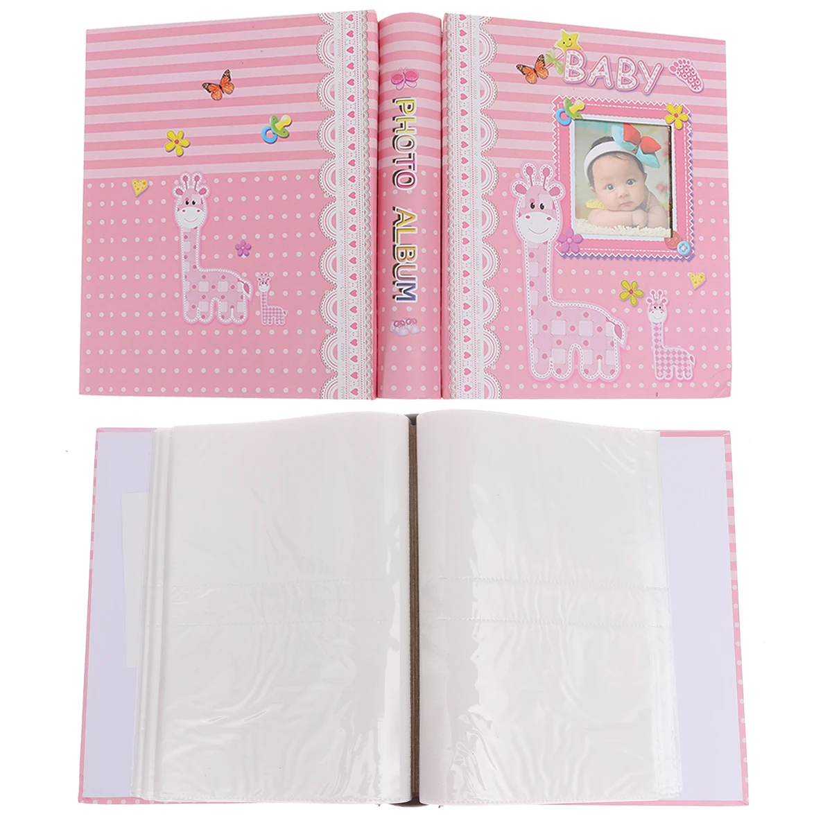 

Growth Memory Photo Album 6 Inch Picture Storage Book Diy Scrapbook For Transparent Pages Pink