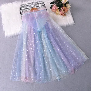 Mädchen Kinder Mode Snowflake Tulle Kostüm Prinzessin Cosplay Weihnachtsfeier Kleidung Kinder mit Kapuzenabdeckung drucken 8 Hauptverkaufsumhang mit Prinzessin Hood - №5