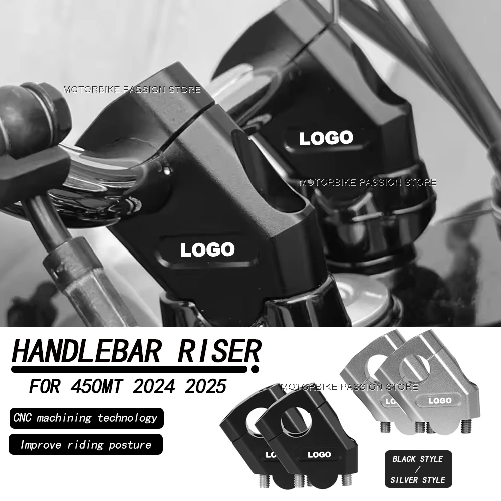 

Для CFMOTO 450MT 450mt 450 MT450 2024 2025 аксессуары для мотоциклов, зажим для подъема руля, ручка с ЧПУ, подъемник, удлиненное крепление адаптера