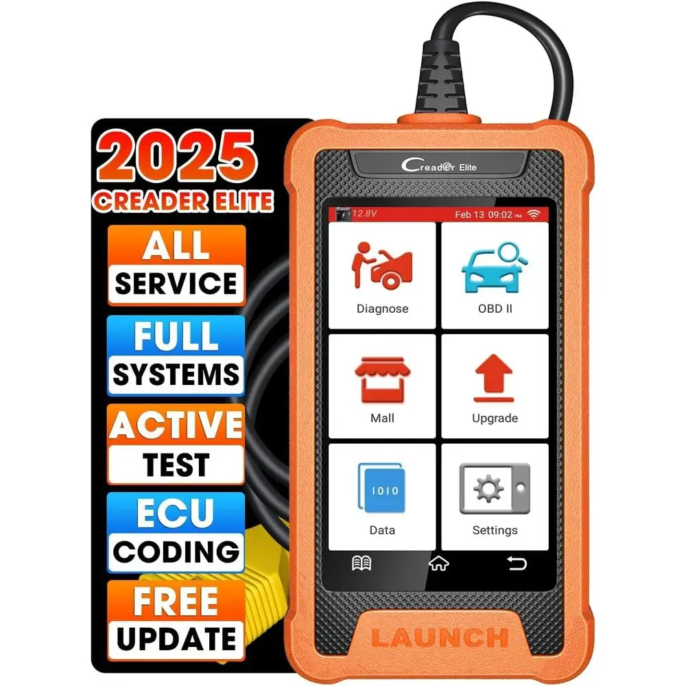 

Creader Elite Bidirectional Tool Fit for Lincoln Mercury Mazda, 2025 Full Systems All Resets 2 Scanner, PMI Function Diagnostic