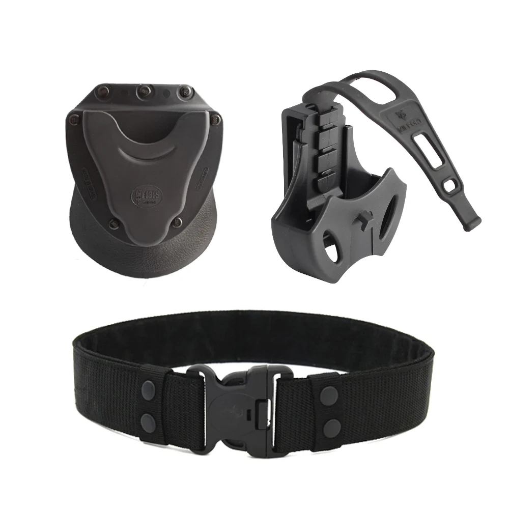 Tactical  Police Handcuffs Case & Belt Compatible with multiple models of handcuffs, comfortable and convenient