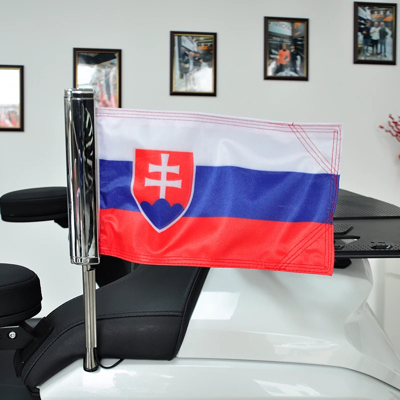 Gold wing 1800 Slovakia Flag Decoration Kit For Honda GL1800 Motorcycle Rear Luggage Flagpole LED Decoration Kit-PANICAL