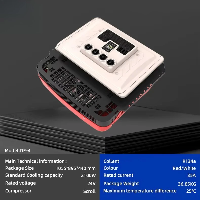 مكيف هواء كهربائي على السطح مكيف Rv مكيف قافلة عالمي تيار متردد 24 فولت للشاحنة #3