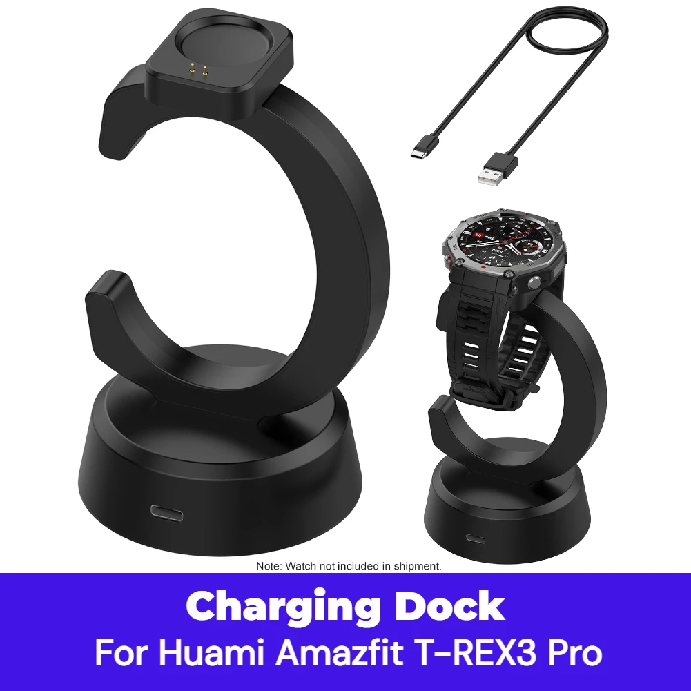 Base de Carga para Huami Amazfit T-Rex 3 / T-Rex3 Pro A2443/ Balance A2286/ Balance 2 A2429, Adaptador de Carga de Repuesto