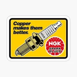 Ngk Copper Makes Them Better Vintage A 10PCS Stickers for Wall Decorations Print Window Luggage Funny Background Water Bottles